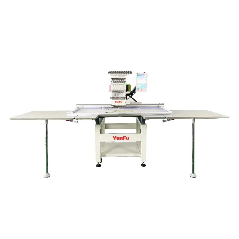 2 Warranty Single Head 12 15 Needles Embroidery Machine Industrial 1200 RPM Computerized Cap /t Shirt/flat Embroidery Machine