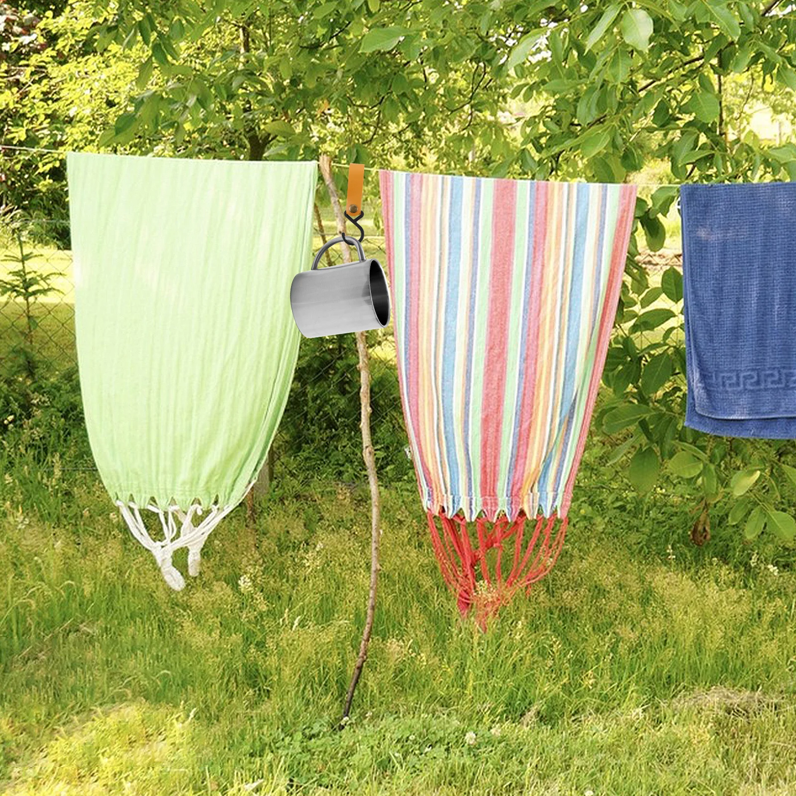 

10Pcs Camping Hanging Hook Outdoor Portable S Hooks for Cookware Tableware Utensils Storage Rack Gear Tent Kitchen Dry Setup