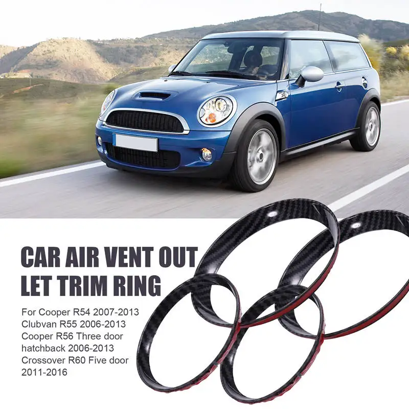 Car Air Vent A/C Outlet Trim Ring Cover For Mini Cooper R54 R56 Clubman R55 Crossover R60