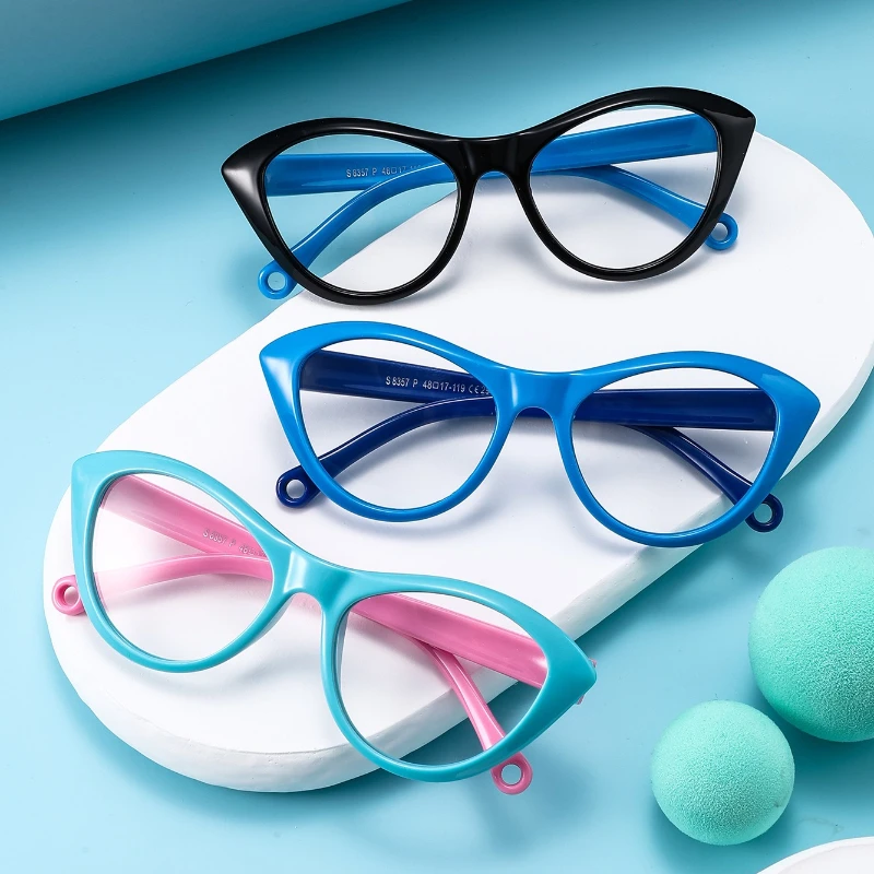 CLLOIO New Fashion Durable Children Prescription Glasses Boys Girls Elastic Myopia Glasses Custom Progressive Hyperopia Eyewear