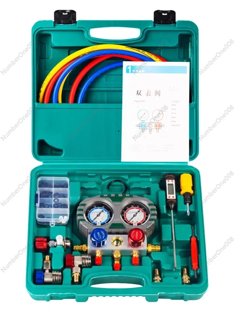 

Auto Repair New Energy Air Conditioning Pressure Gauge Refrigeration Repair Kit Air Conditioning Refrigerant Snow Fluoride Meter