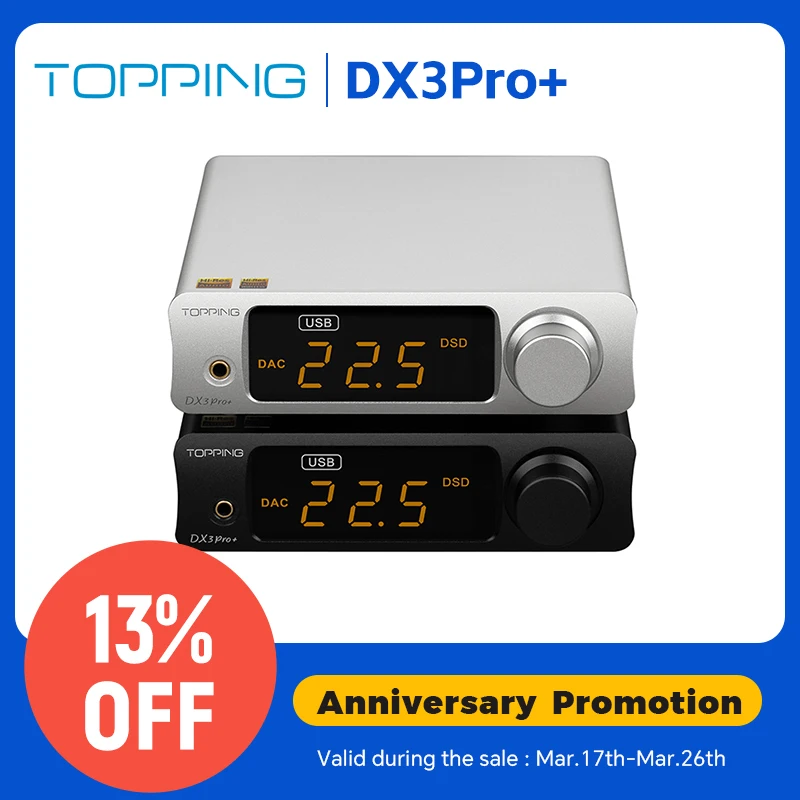 TOPPING DX3 PRO+ DAC Headphone Amplifier ES9038Q2M Decoder Bluetooth 5.0 LDAC Audio DX3 PRO with Remote Control DX3 PRO PLUS