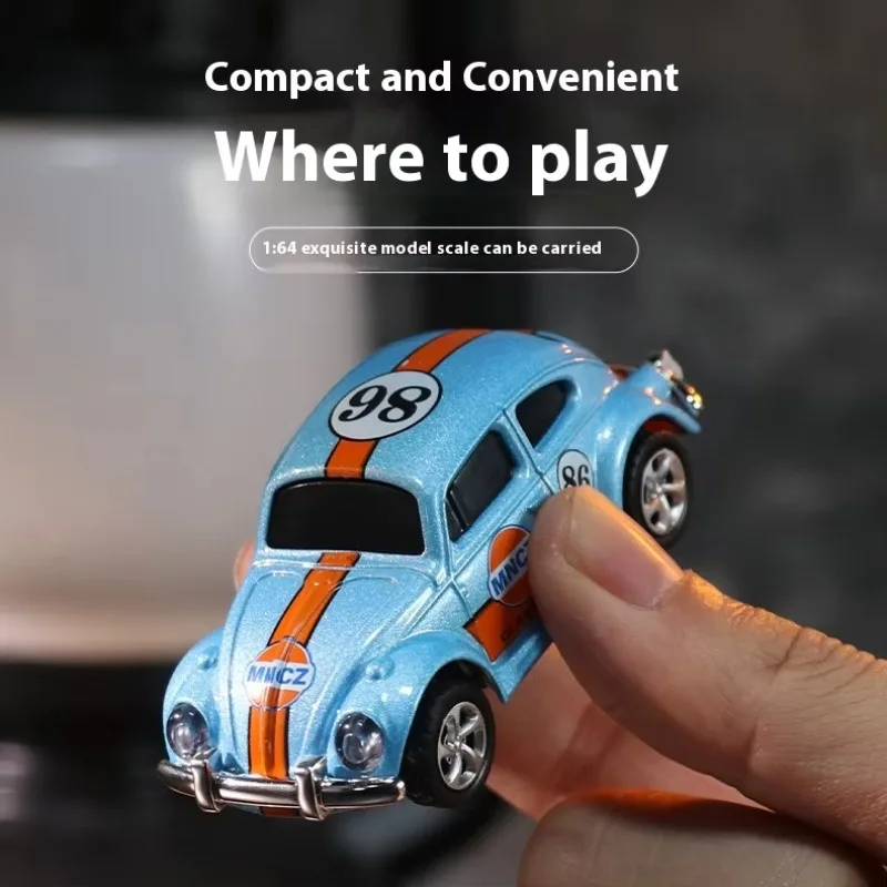 Remote Control Alloy Toy Car Mini Wireless Mobile Phone APP Controlled Wi-Fi Features for Kids' Play