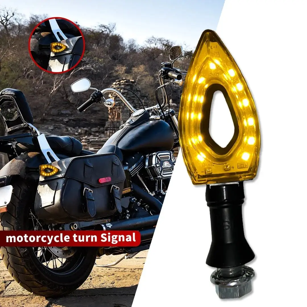 2pcs Turn Signal Lights for Motorcycles Turning Indicator LED Lights Universal Motorbike Lamp Waterproof 12V Lights