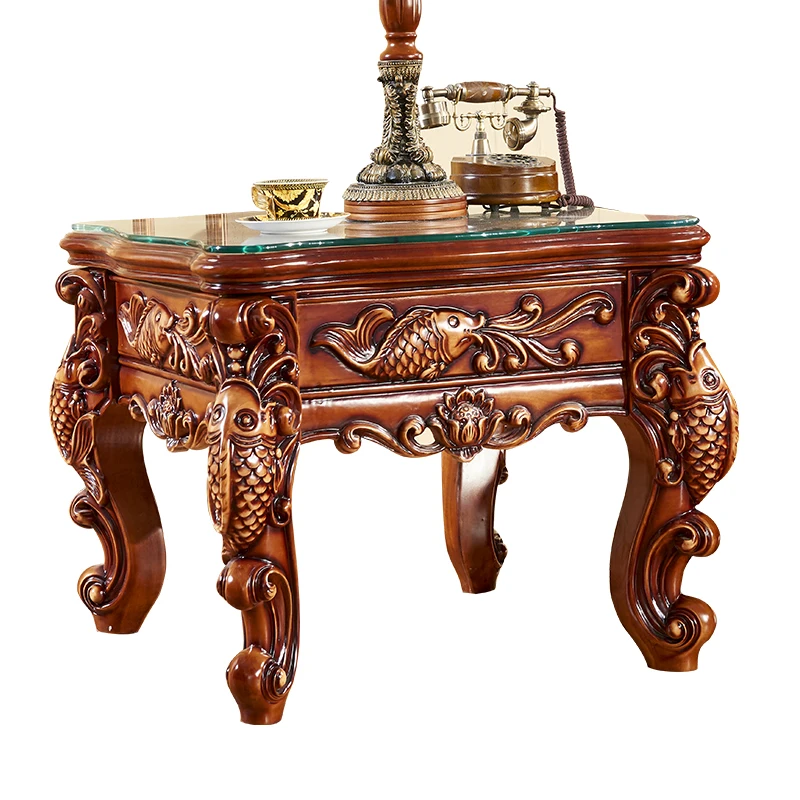 

corner table sofa side solid wood living room side table retro small coffee