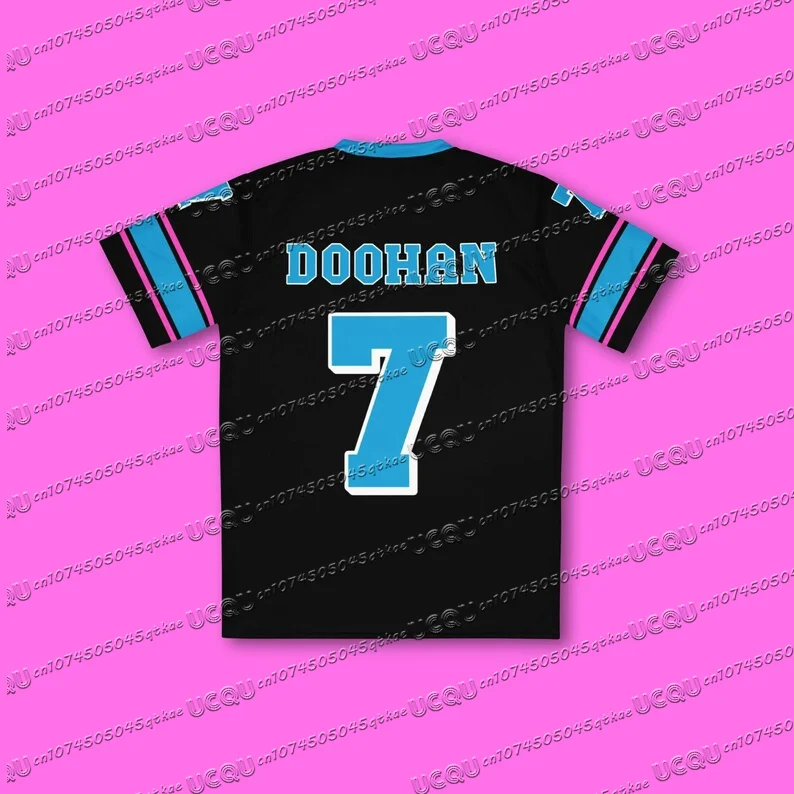 Men's 3D Print V-Neck Short Sleeve T-Shirt Summer Graphic Doohan 7 Football Jersey  Sport Women's T-Shirt