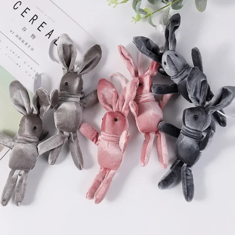 1pc 20CM Rabbit Plush Toy Keychain Pendant Valentine's Day Gift Doll Accessory Gift  Charms Plush Toy Pendant Backpack Ornaments