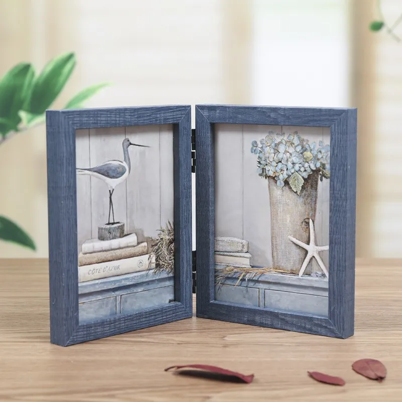 Creative Triple-Fold Photo Frame 6-Inch & 7-Inch Double-Sided Tabletop Display Picture Frame Versatile Multi-Photo Display Stand