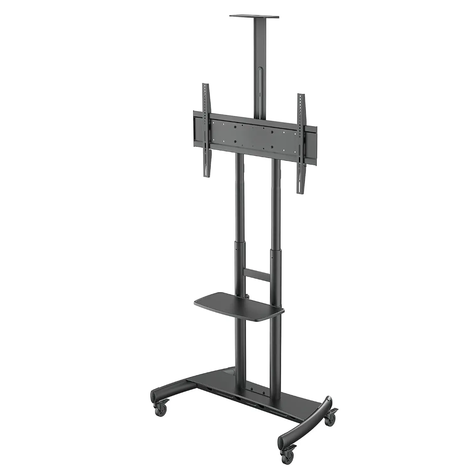 Height Adjustable Rolling TV Stand for 55