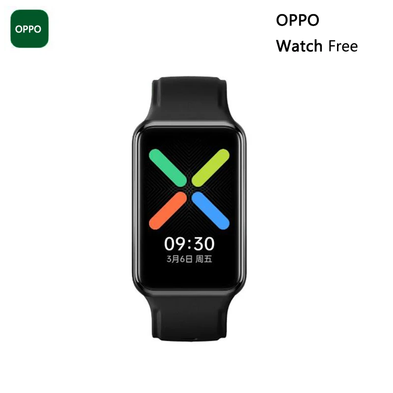 Original OPPO Watch Free Smart Watch 1.64'' AMOLED Display Blood Oxygen Heart Rate Monitoring 14 Days Battery Life 5ATM