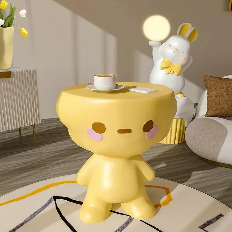 Modern Simple Resin Cartoon Cloud Sofa Side Table Balcony Creative Leisure Coffee Table Home Furniture Room Soft Decoration