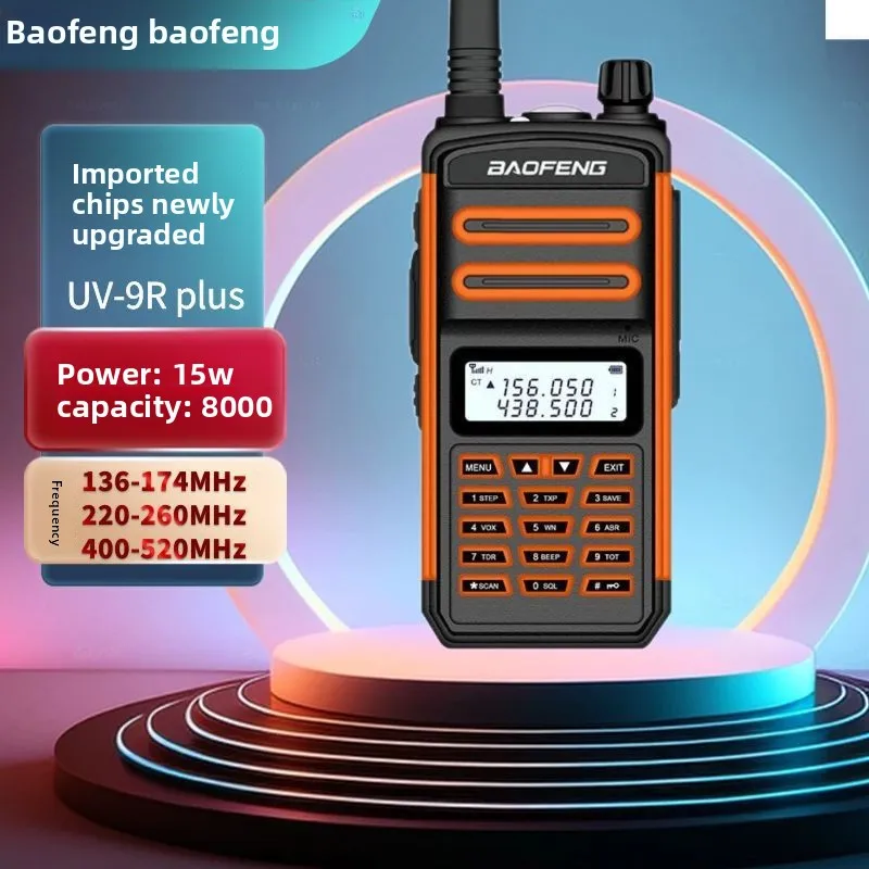 Baofeng UV‑9R PLUS Walkie‑Talkie 10th Gen Type‑C Charging Handheld Two‑Way Radio for Construction Maritime Driving Outdoor