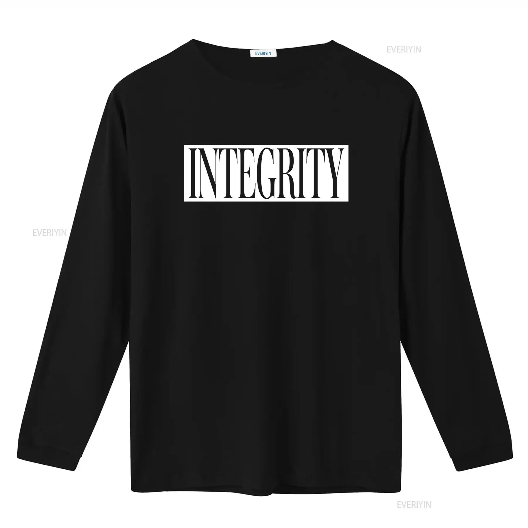 Integrity T Shirt for Men Small Size Stylish and Meaningful Design vintage Washed Breathable Slightly streetwear Soft Versatile