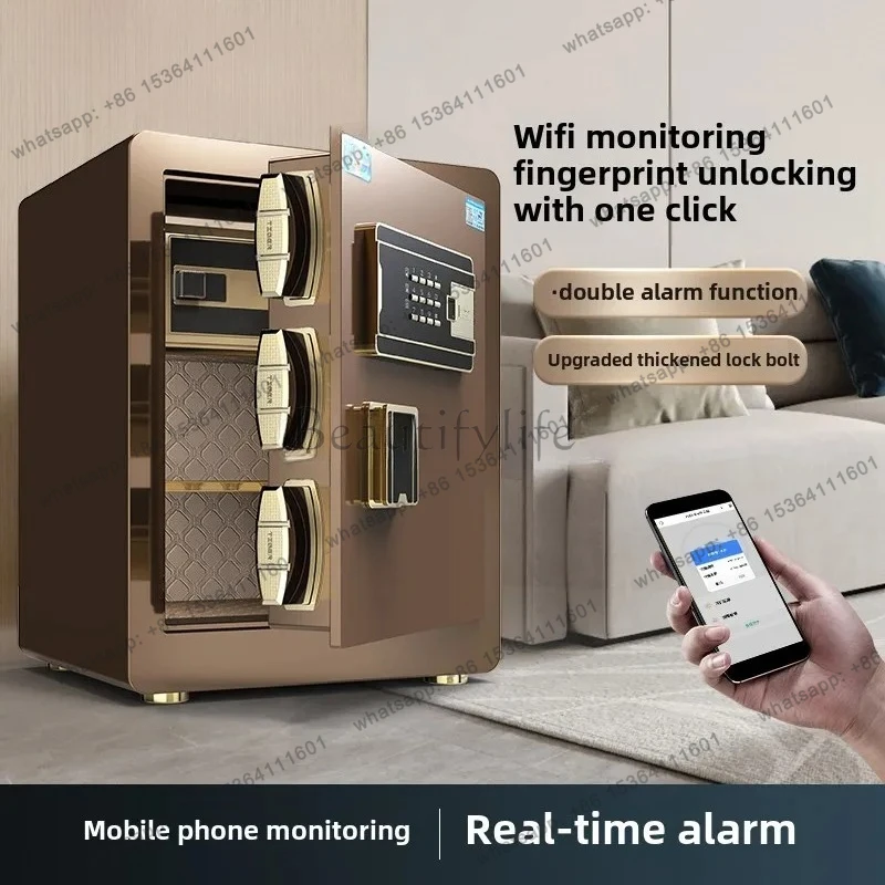 safe household all-steel anti-theft wall fingerprint password thickened intelligent