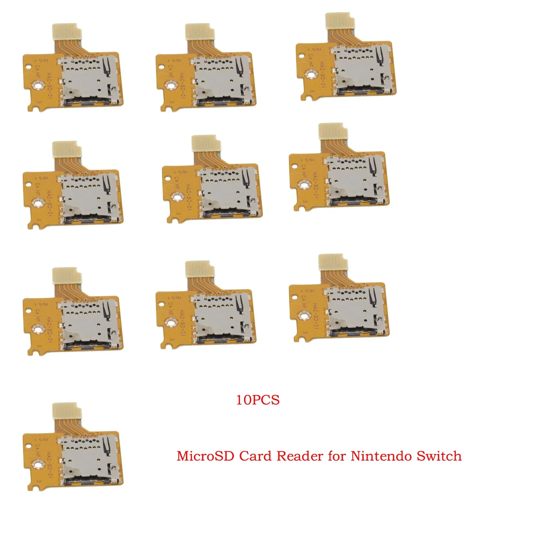 10pcs Replacement for Nintendo Switch Replacement Micro Sd Card Reader Port