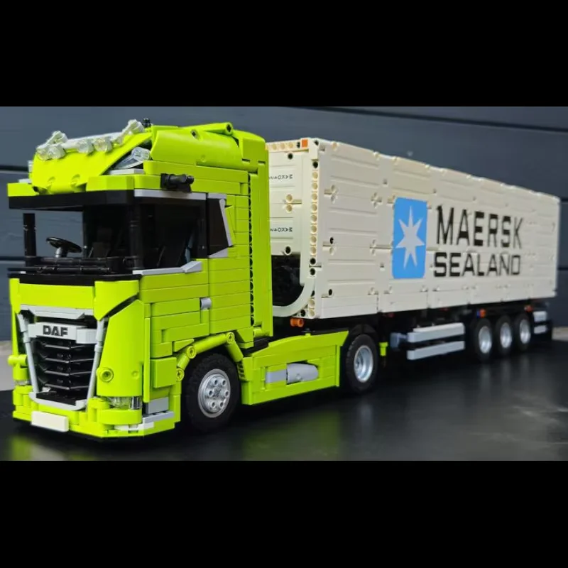 Building Block MOC-178876-184207 Semi-trailer Truck Front Splicing Model Children Boys Puzzle Education Birthday Christmas Gift