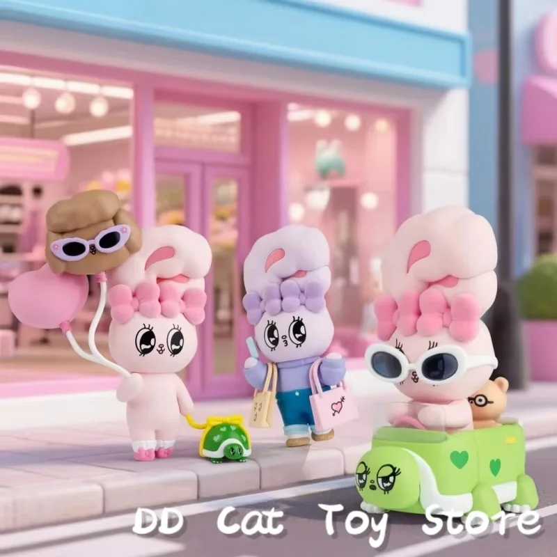 

Новая серия Esther Bunny Holiday Time, флокированная слепая коробка, милый фигурка Эстерского кролика, украшение для стола, коробка-сюрприз, подарок на день рождения