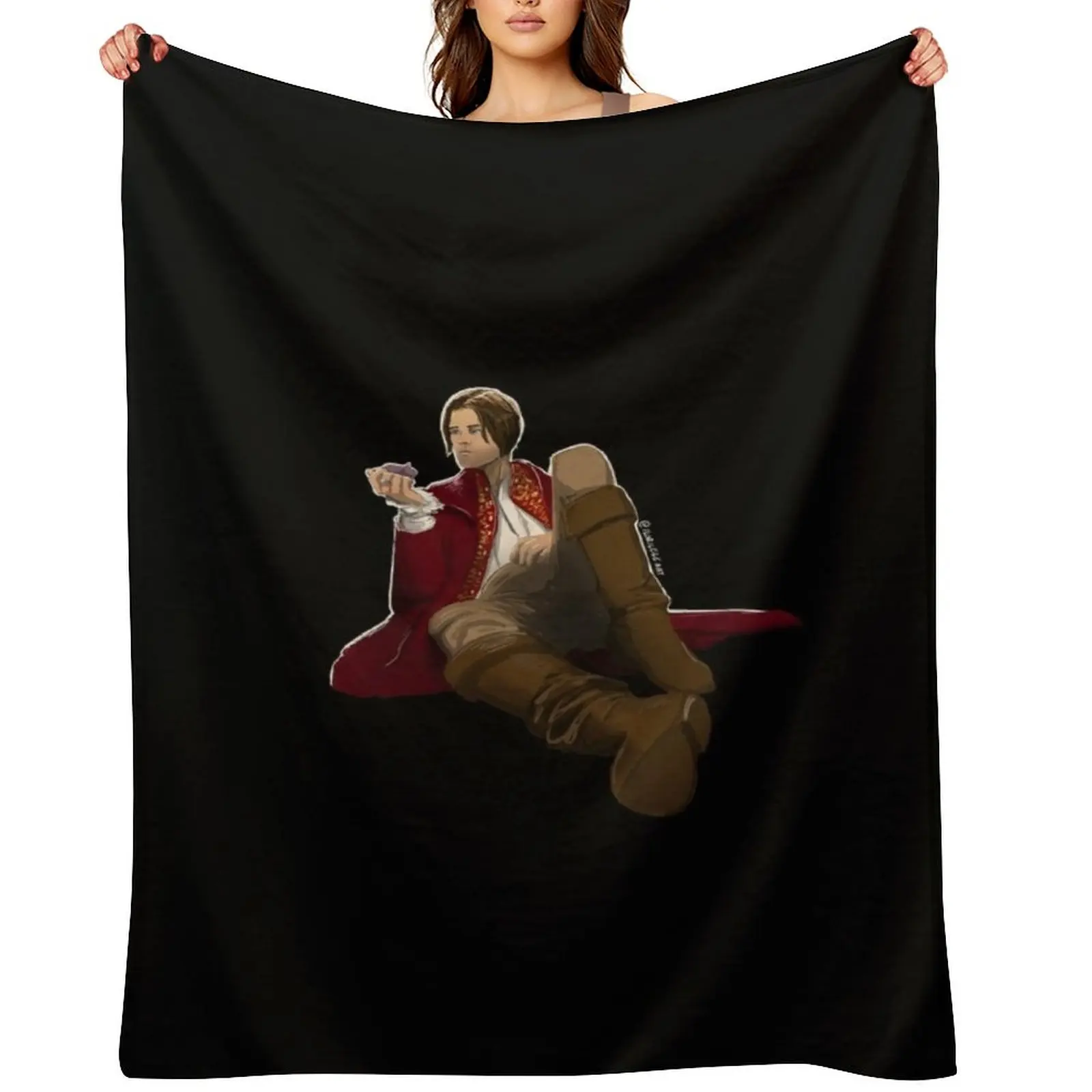 

Jaskier and Gordon the mouse Throw Blanket funny gift anime Decorative Sofas Soft Beds Blankets