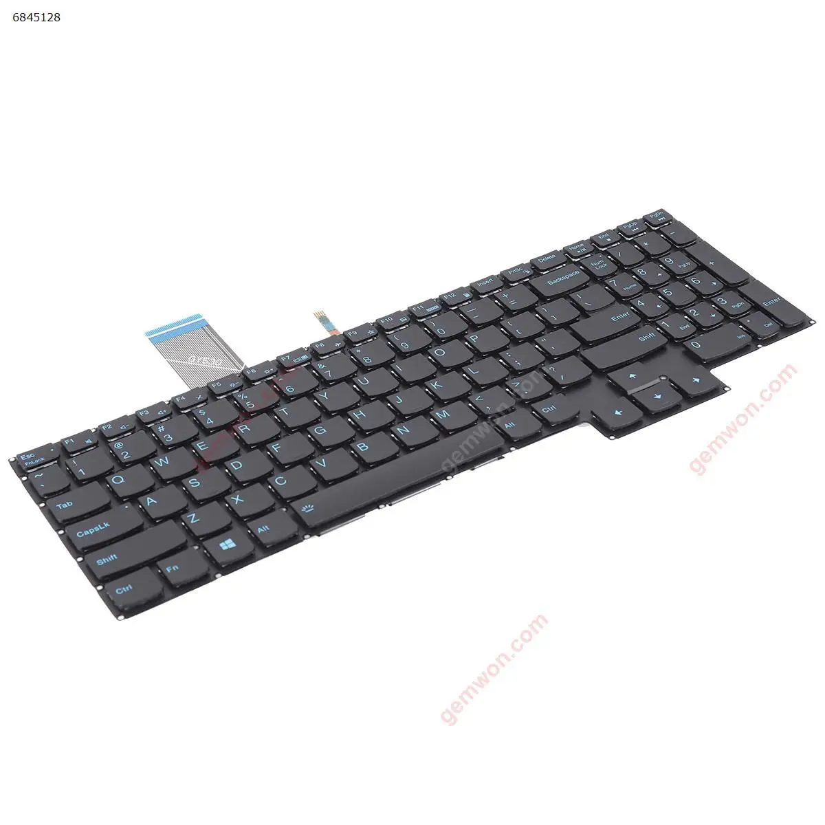 US Laptop Keyboard for Lenovo Gaming 3-15ARH05/3-15IMH05 Black with Backlit & Blue Printing