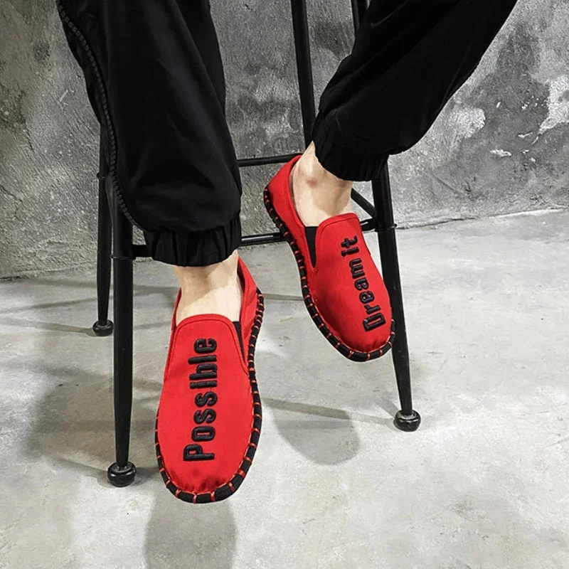 Ethnic Style Embroidered Canvas Shoes Harajuku Loafers Sneakers Fashion Casual Women Mens Shoes Streetwear Old Beijing Shoes