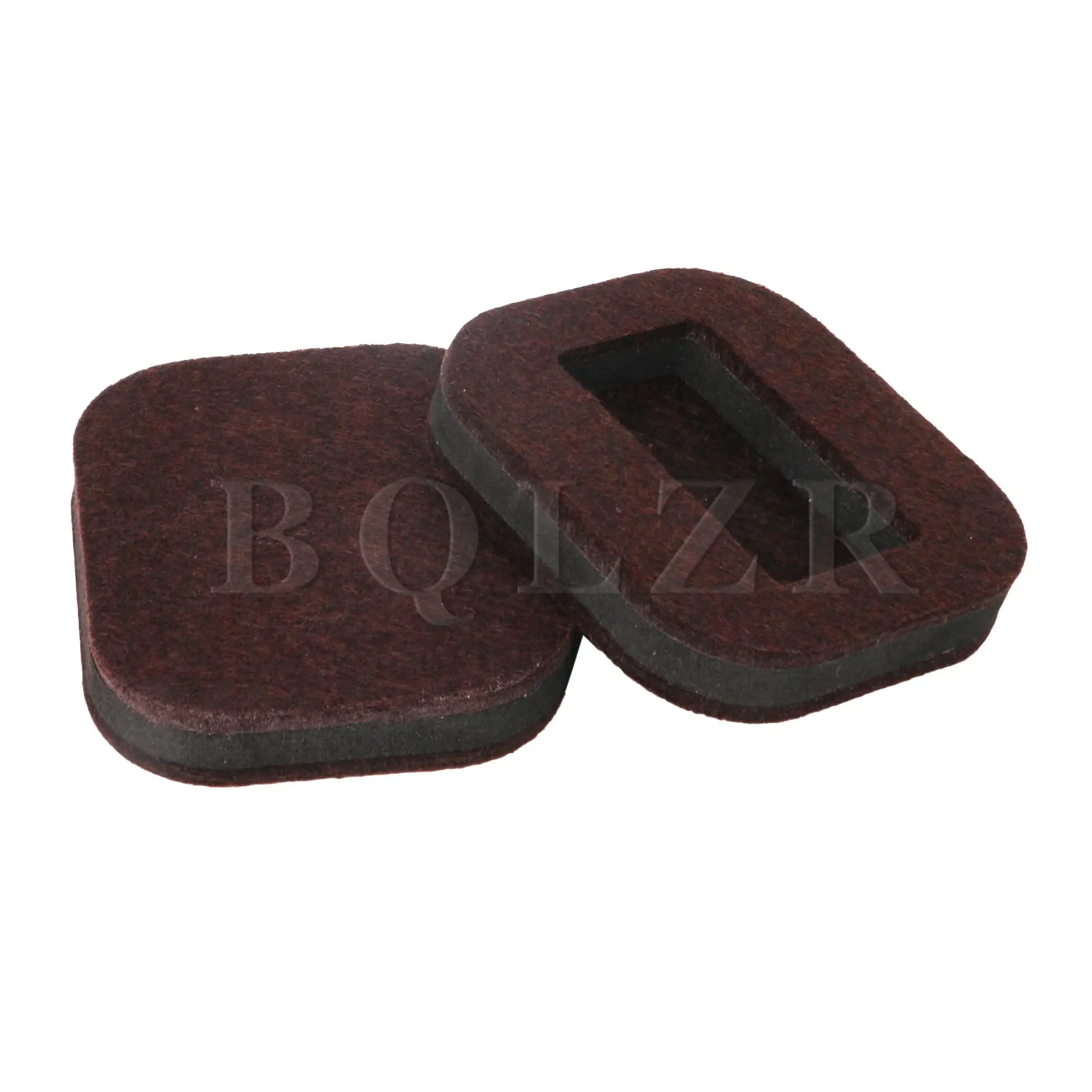 BQLZR 5x Felt Caster Cups tappi 80x70x15mm quadrato marrone per divano mobili