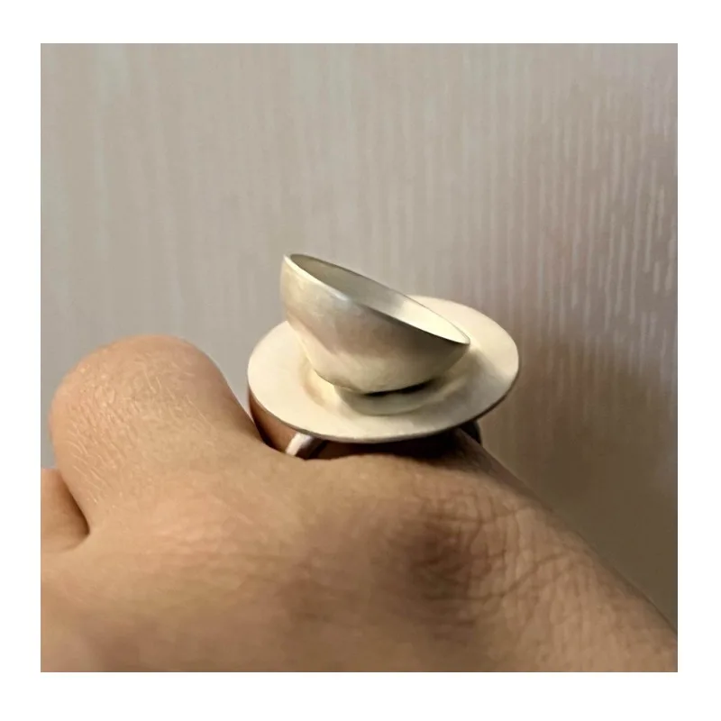 

[Coffee Cup] Design Sense Niche Coffee Cup Ring Unique Fashion Versatile Women's Ring High Sense Exquisite