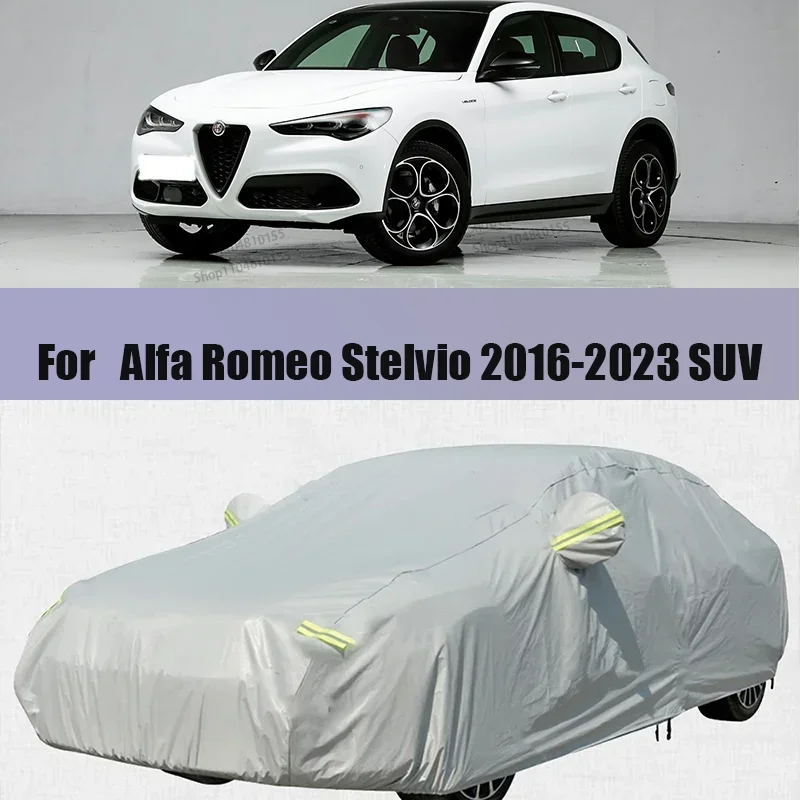 Waterproof Car Cover For Alfa Romeo Stelvio 16-23 SUV Outdoor Sun Shade Snow Rain Ice Protect Cover Dustproof