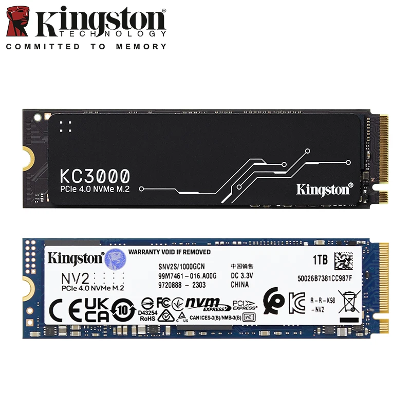 SSD-накопитель Kingston NV2 NVMe M2 PCIe M.2 2280 250 ГБ 500 ГБ 1 ТБ, Внутренний твердотельный накопитель 512 ГБ KC3000, жесткий диск для ПК, ноутбука, настольного компьютера