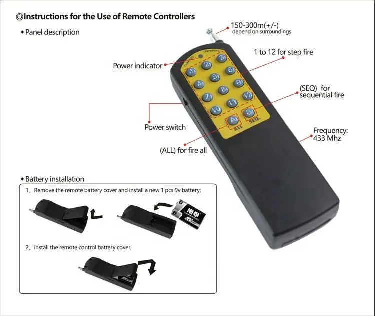 remote for firework system