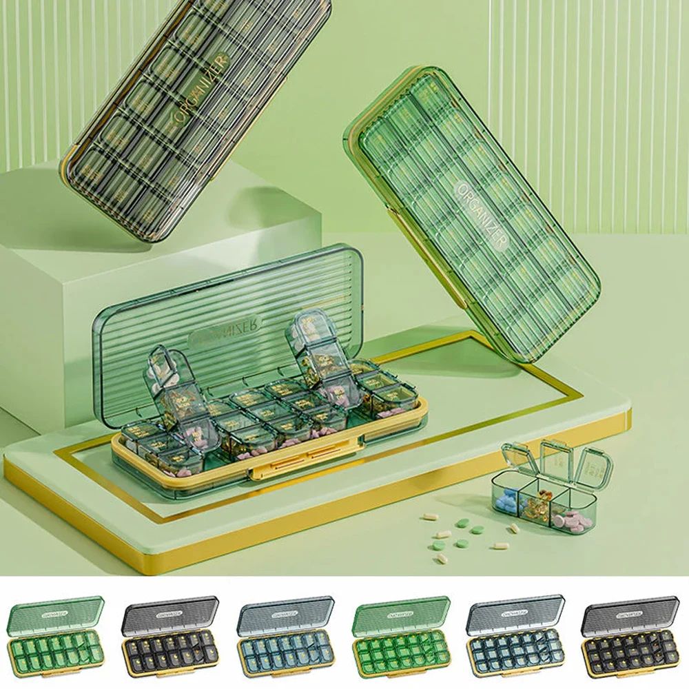 

Weekly (7-Day) Pill Box Medicine Dispenser 7 Day Tablet Organizer Storage Box Compartment Pill Case Container Pastillero