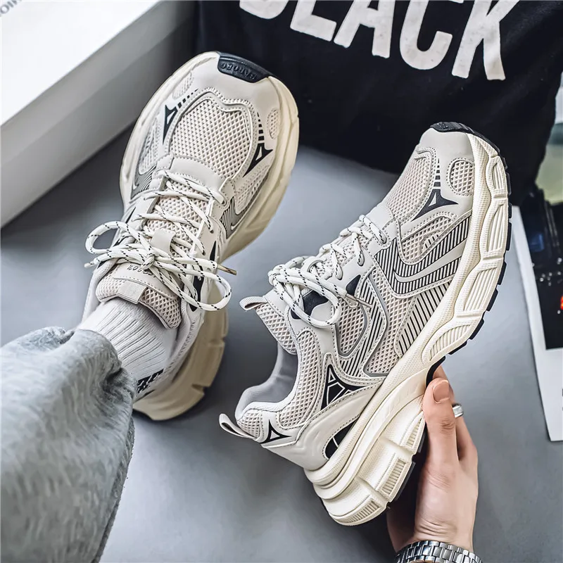 Zapatillas de deporte blancas para hombre, zapatos para caminar, zapatillas para correr, zapatos casuales para hombre, zapatos de Tenis de tamaño Normal