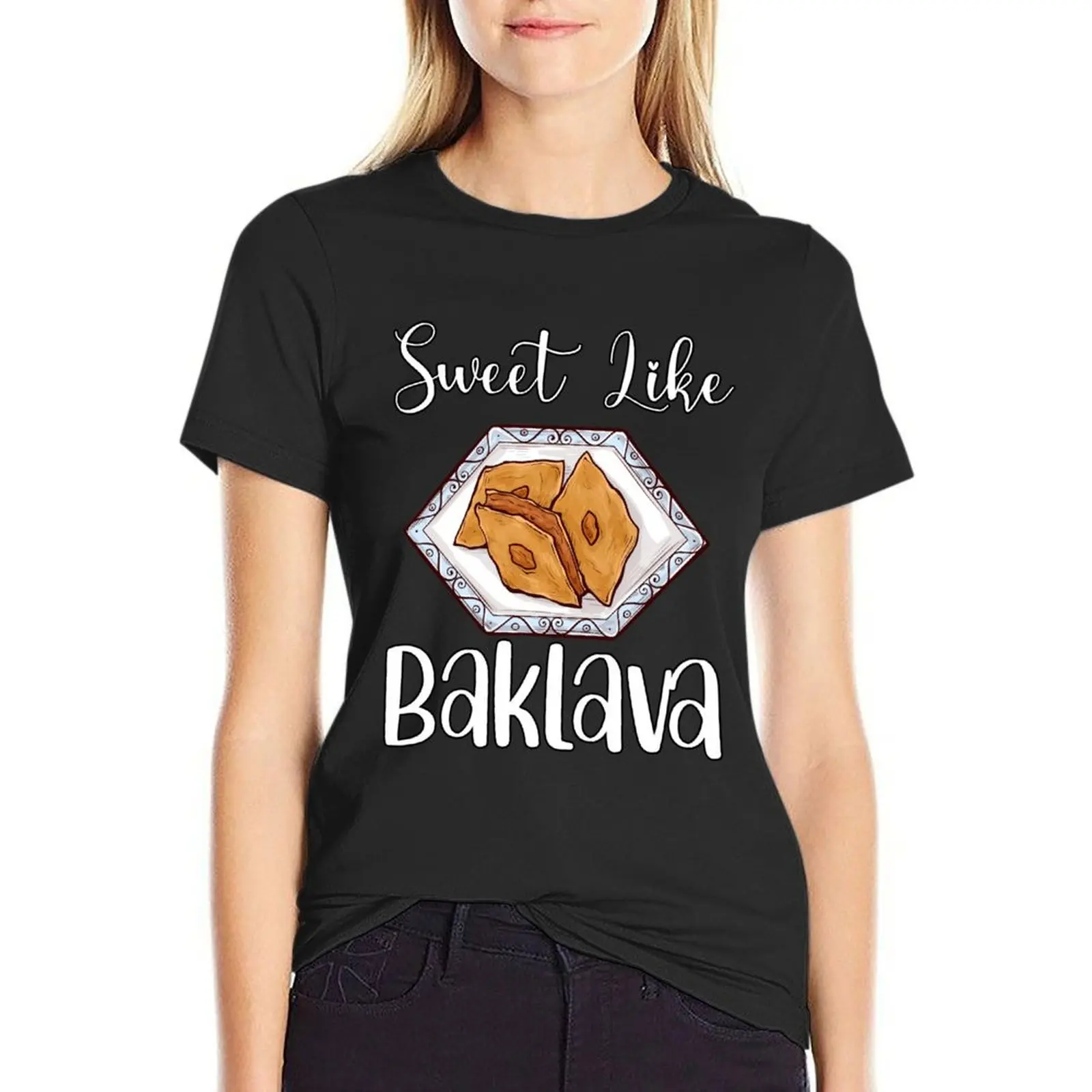 Baklava sweet dessert Turkish Greek food T-Shirt cute clothes korean fashion tees tops for Women