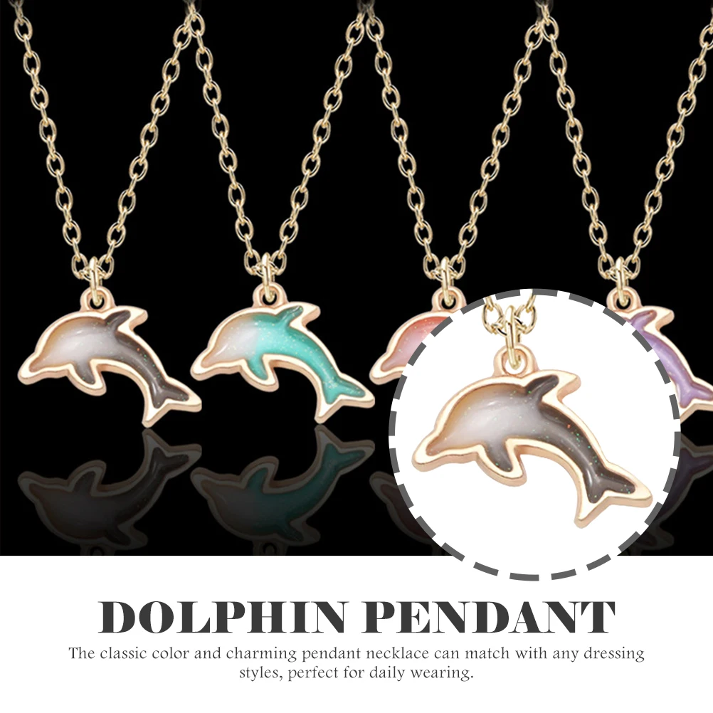 

Little Dolphin Necklace Ornaments for Girls Ocean Animal Necklaces Aesthetic Cute Jewelry Cartoon Matching