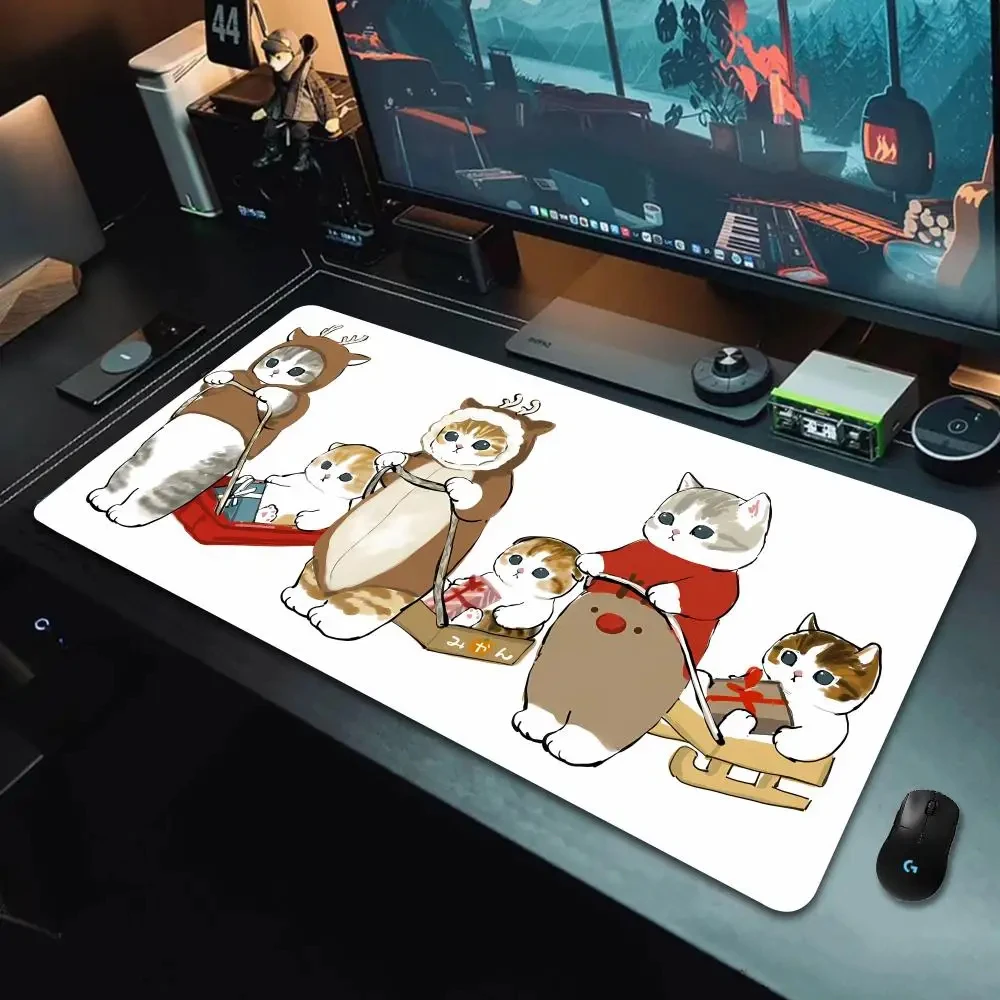 

Anime mouse pad kawaii XxL mouse pads cute orange cat desk pad white mouse pad oversized desktop protection pad soft desk pad