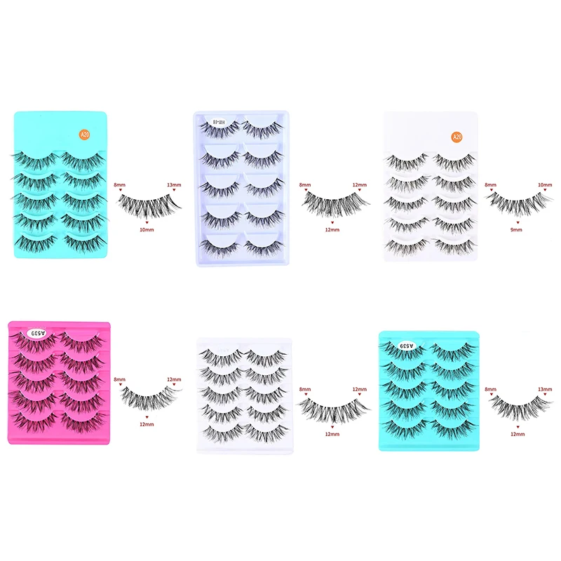 Chemical Fiber False Eyelash Set Fluffy Single Eyelash Extension Makeup Fluffy, Soft Natural Finish Conventional False Eyelashes