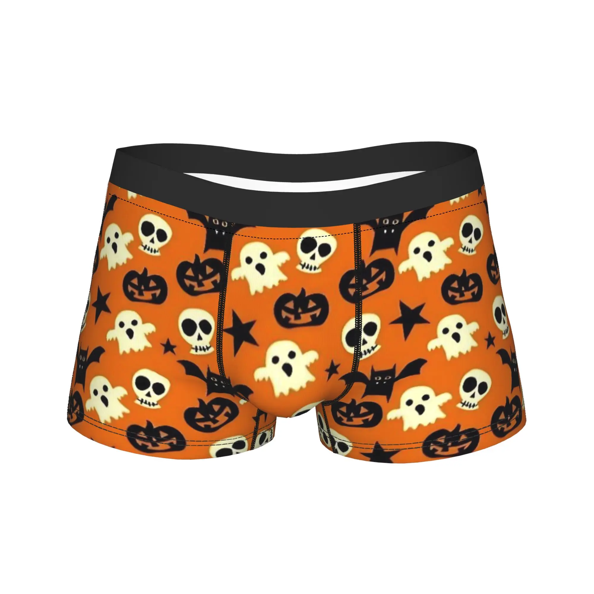 Sexy Boxer Halloween Spider Bat Pumpkin Shorts Panties Briefs Man Underwear  Breathable Underpants for Homme S-XXL