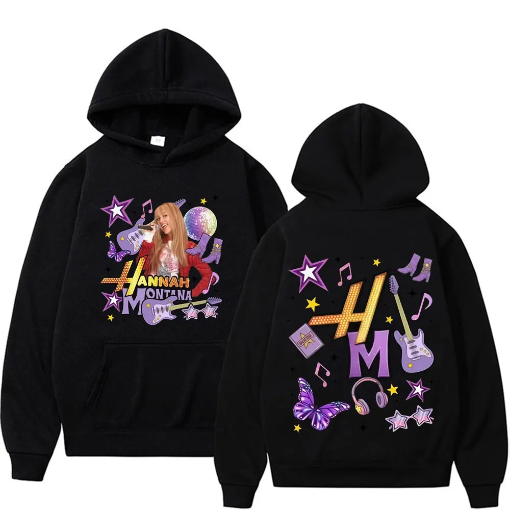 

Толстовки с принтом Hannah Montana к 20-летию, модные эстетичные толстовки для мужчин и женщин, флисовые пуловеры с длинными рукавами, уличная одежда