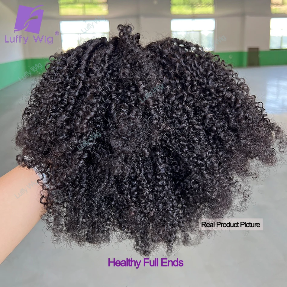 Micro Loop Human Hair Extensions 3c 4a Afro Kinky Curly Real Brazilian Remy MicroLinks Hair Bundles Links For Black Women luffy