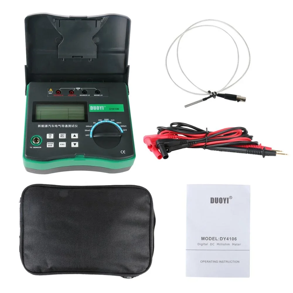 DY4106 Digital DC Milli-ohm Meter Low Resistance Tester Multimeter 10μΩ ~ 200k