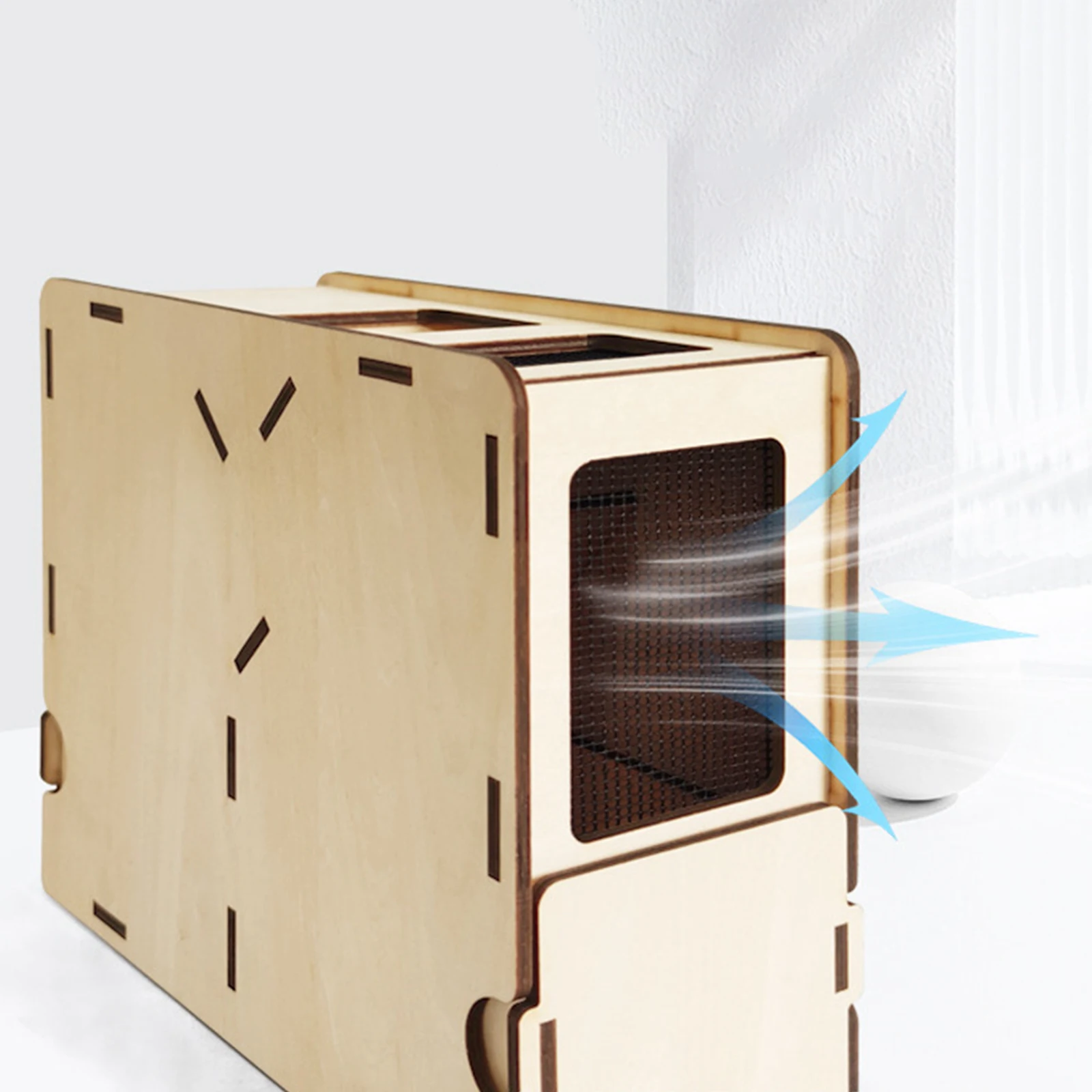 DIY Wooden Assembly Box Portable Grain Cleaning Separator Splitter Grain Cleaning Thrower for Park Backyard Farm Household Yard