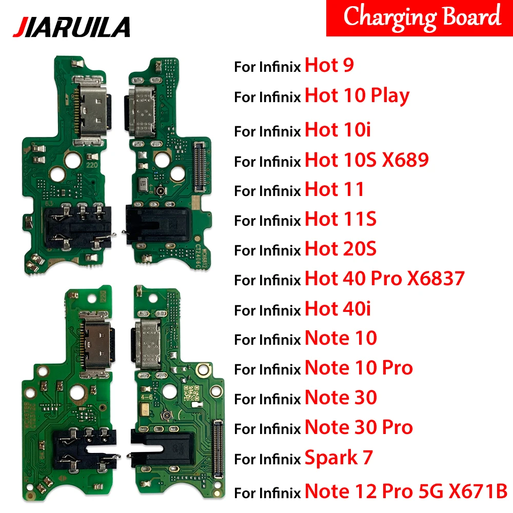 

USB-разъем для зарядки док-станции, гибкий кабель для Infinix Hot 9 10 Play 11 10S 11S 20S 40 Pro Note 10 30 12 Pro Spark 7 Flex