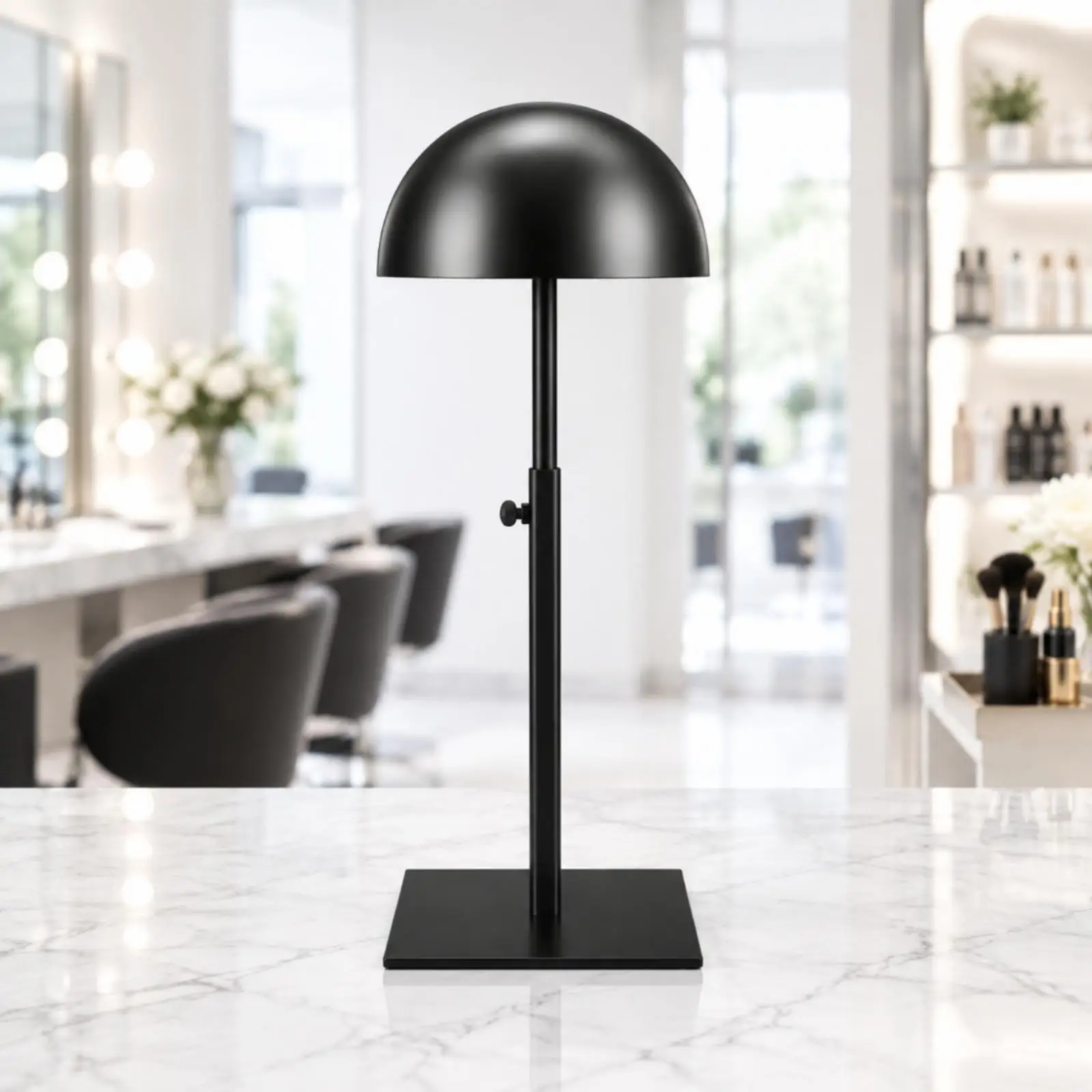 Hat Rack Display Stand Stainless Steel Adjustable Headwear Holder for Retail Showroom Tabletop Organizer