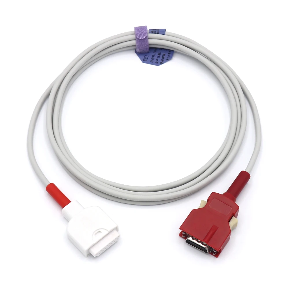 Compatible 2406 RC-4 SpO2 Extension Adapter Cable 20Pin Red Plug to M-LNCS Connector
