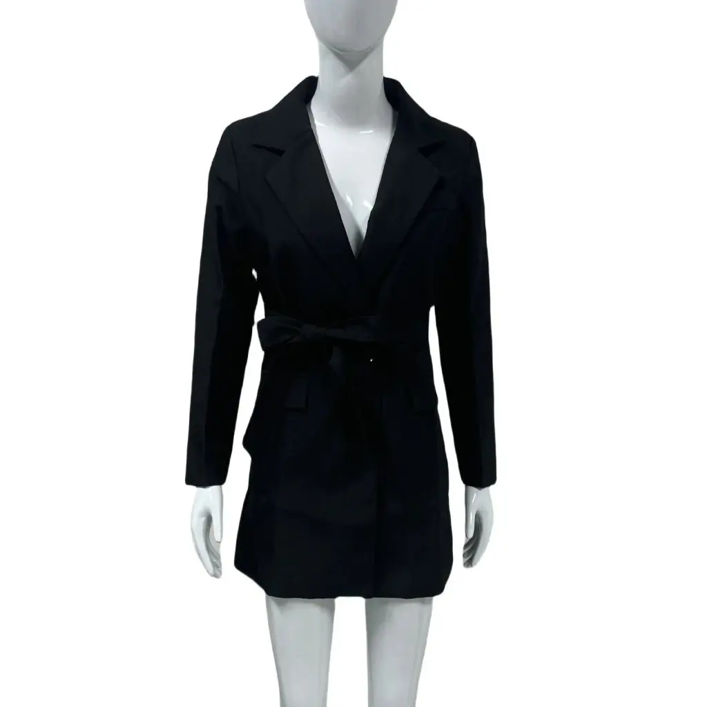 

Women's Slim-fit Mid-length Suit Jacket Lace-up Casual Long-sleeved Solid Color European And American Style
