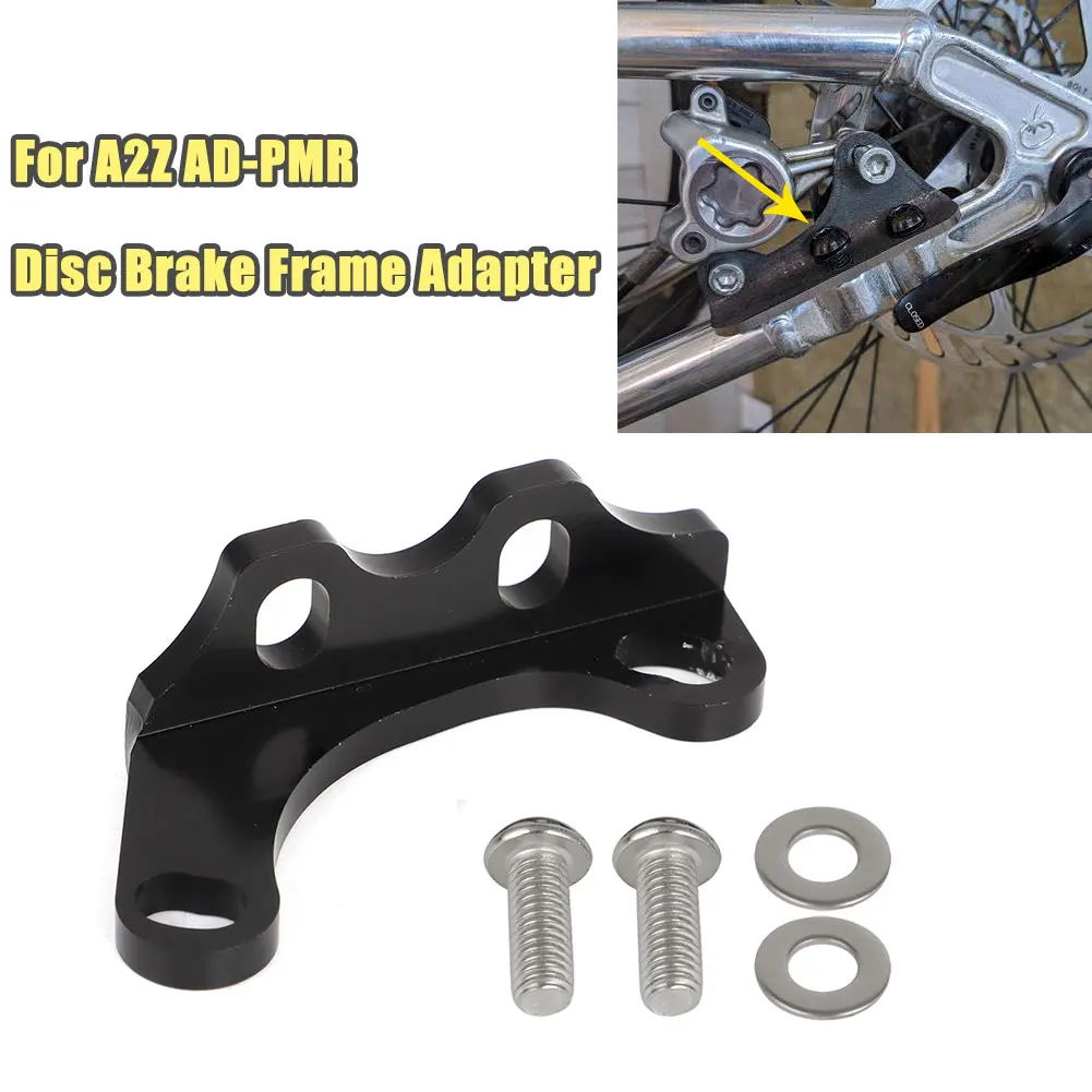 Motorcycle Accessories For A2Z AD-PMR Disc Brake Frame Adapter Converts 22mm Hayes to I.S. 51mm Black 6061 Aluminum