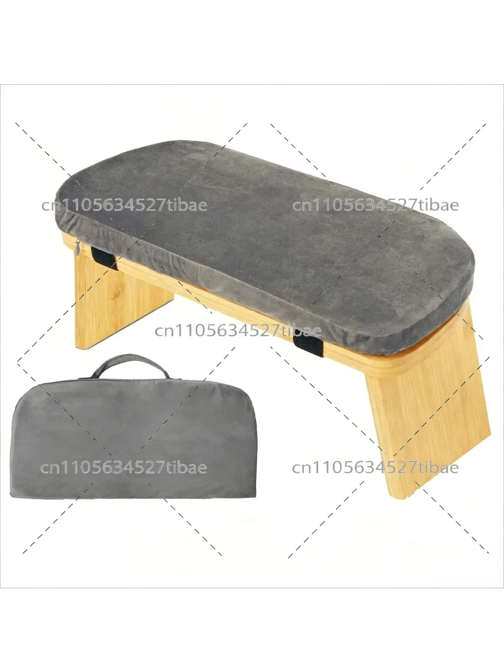 Vajra kneeling meditation stool, bamboo wood, ancient heel kneeling posture, small stool, short Chinese style meditation chair