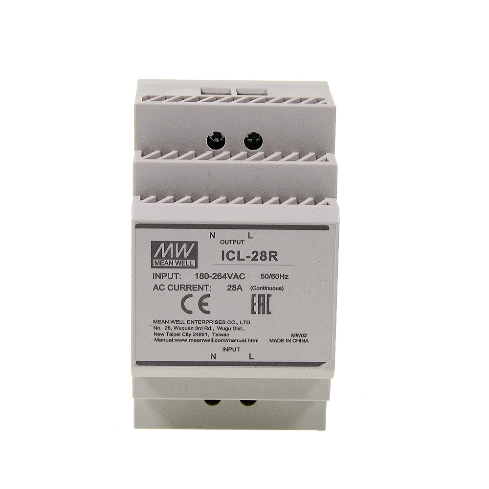 

Mean Well ICL-28R DIN Rail 28A AC Inrush Current Limiter to reduce the high starting current ICL 28R switch power supply