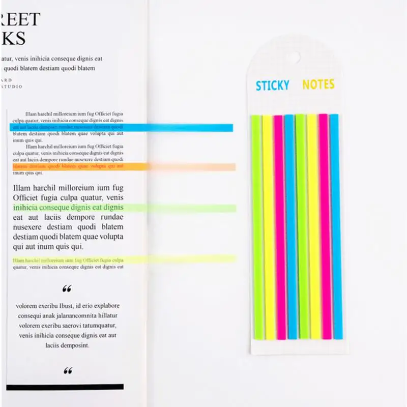20/160 Sheets Transparent Sticky Notes Self-Adhesive Reading Annotation for Books Notepad Bookmarks Memo Pad Index Tabs