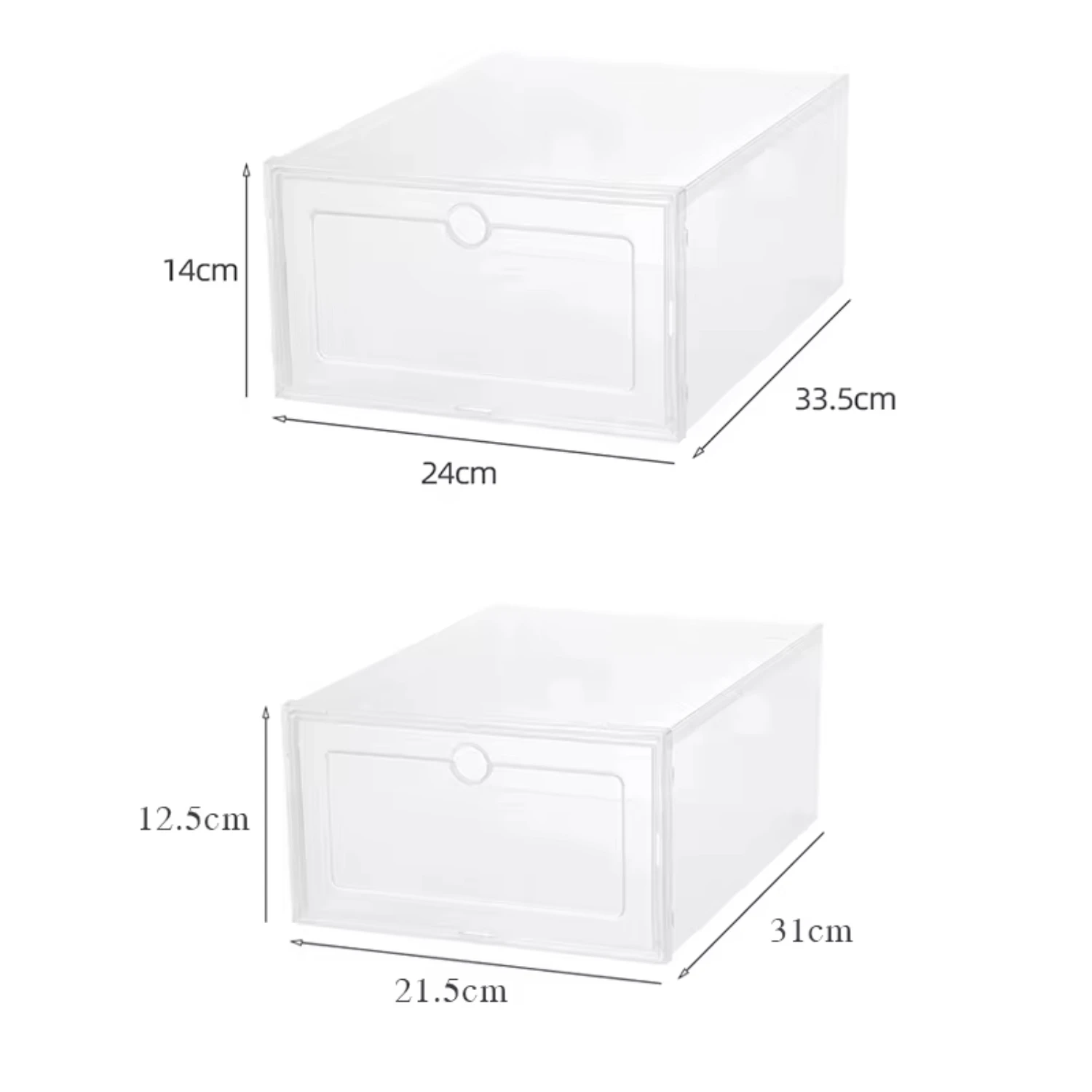 Nuova custodia per scarpe in plastica da 6 pz/set pieghe custodia per cassetti trasparente addensata scatole per scarpe in plastica scatola impilabile scatola per scarpe Organizer per scarpe