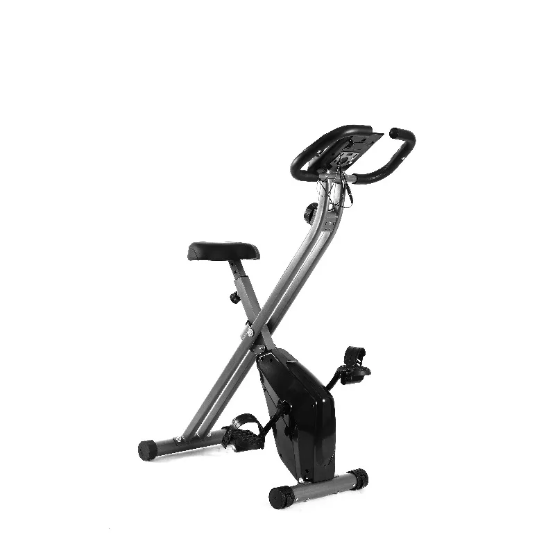 Durable Folding Magnetic Exercise Bike - Indoor Cycling Trainer for Home Use Conveniently Foldable for Storage